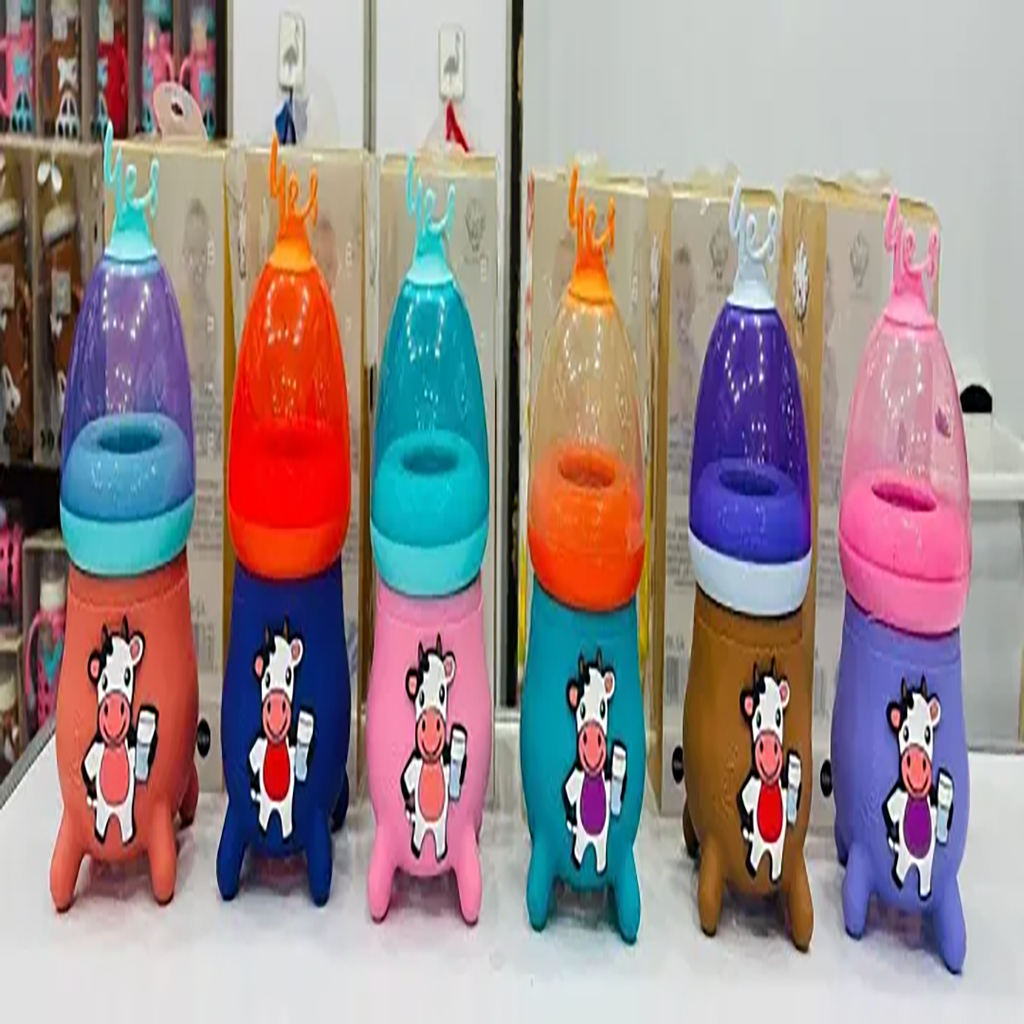 Glass Baby Feeder 120ml with Cow Silicone Cover