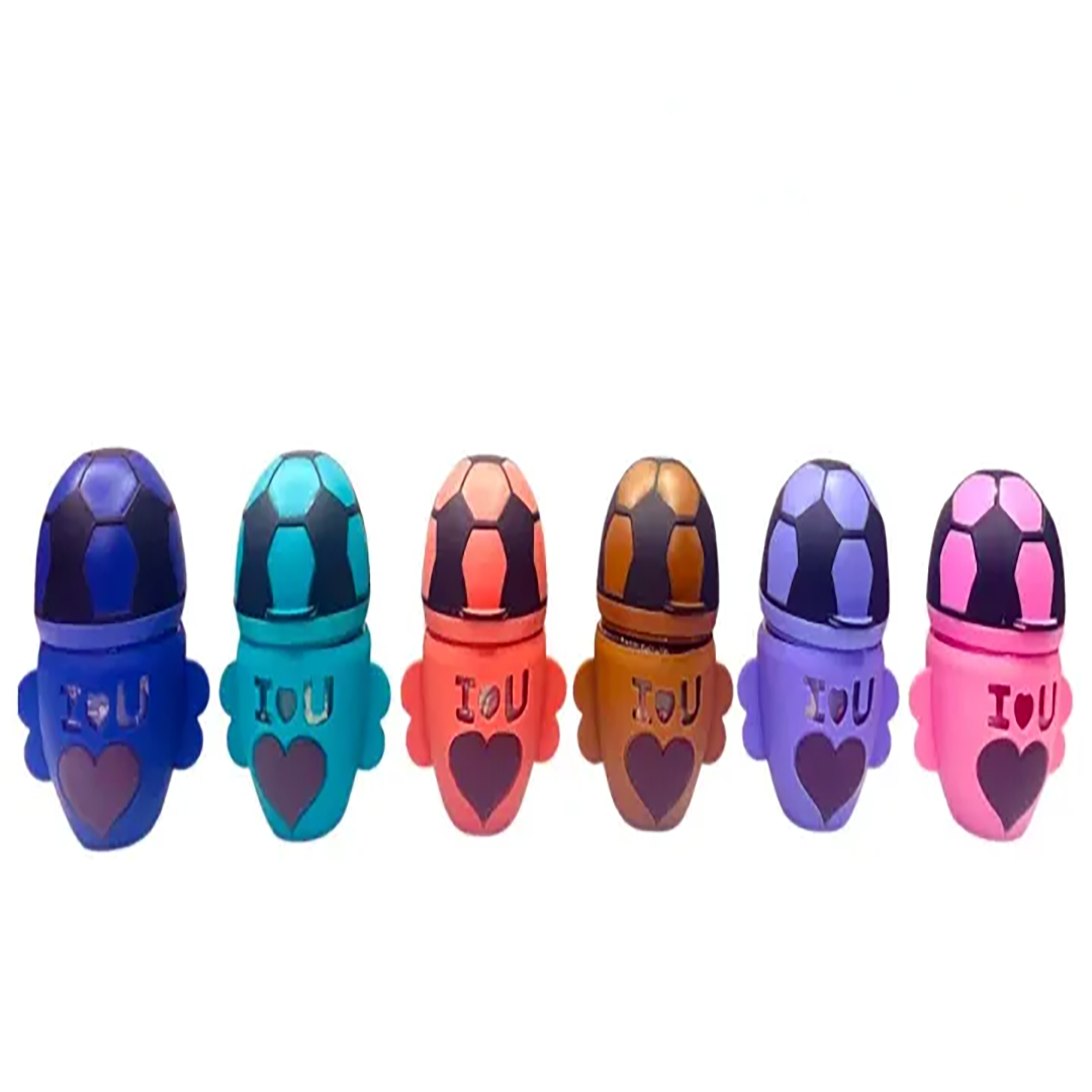 Baby Glass Feeder 120ml with Fun Football-Style Silicone Cover