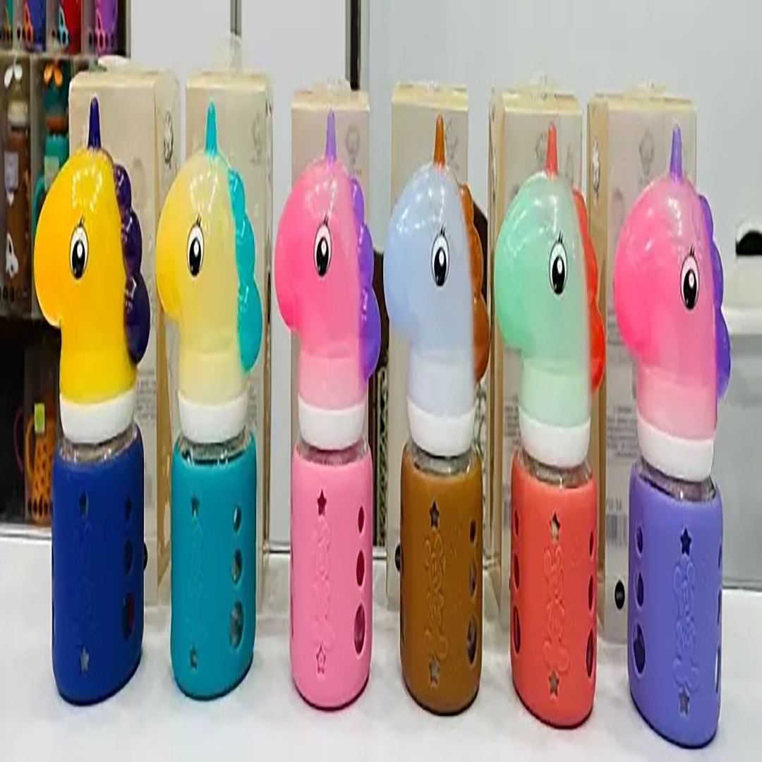 Baby Feeder 60ml with Decorative Unicorn Silicone Cap