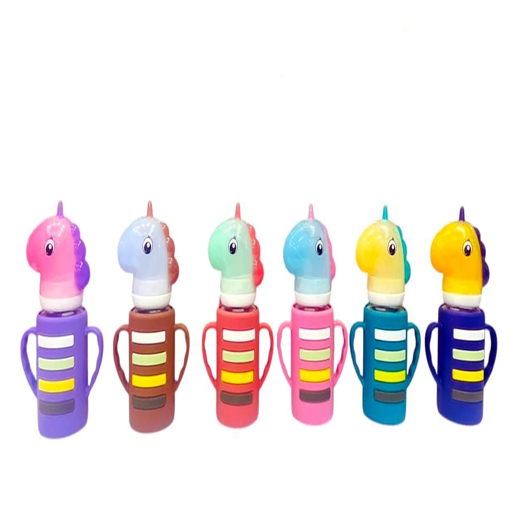 Baby Glass Feeder with Unicorn Cap – 120ml