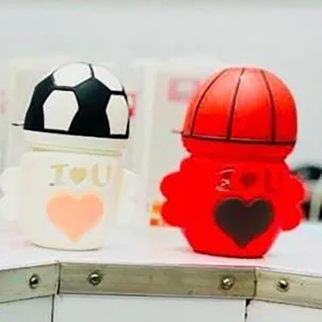 Baby Glass Feeder 120ml with Fun Football-Style Silicone Cover