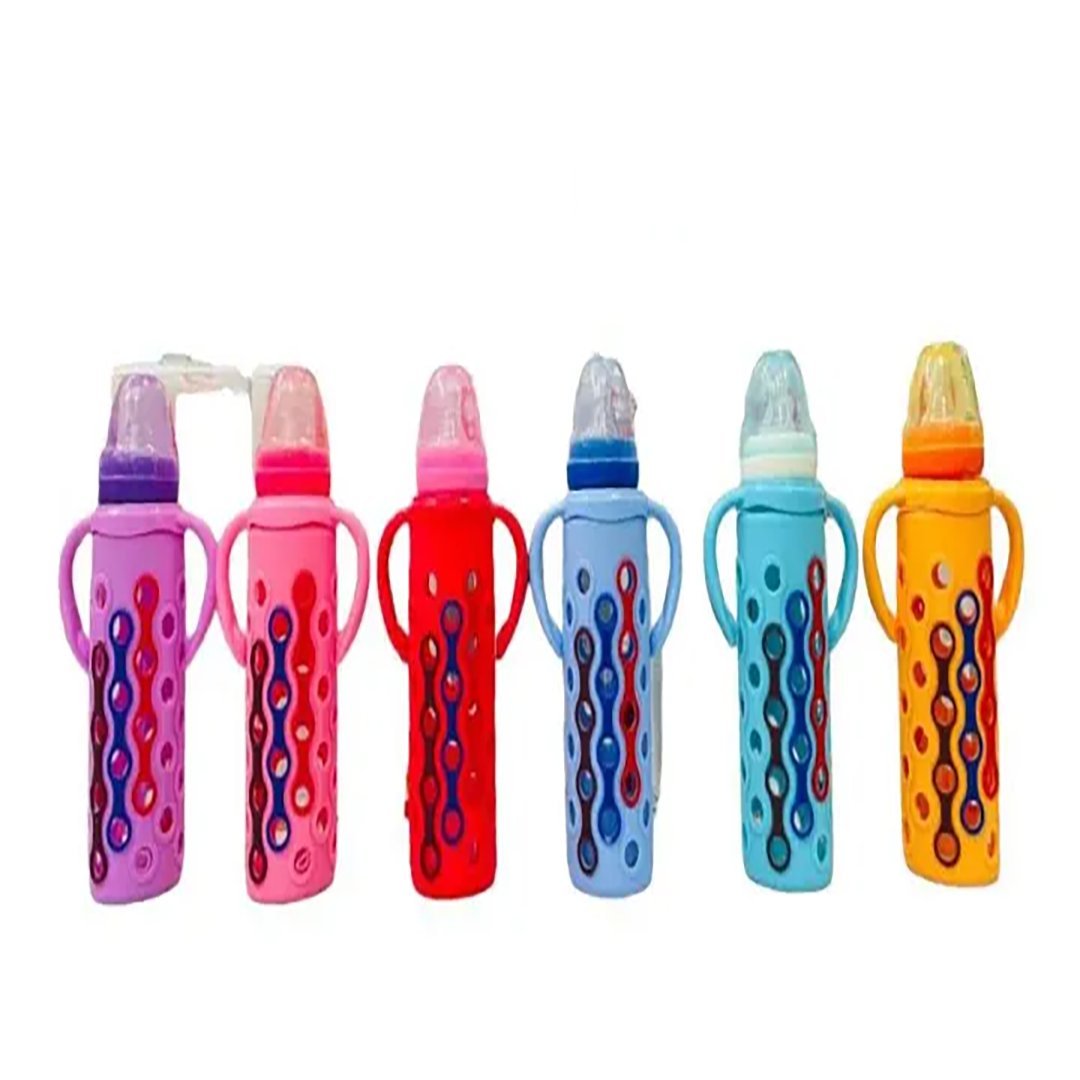 Baby Glass Feeder Bottle – Assorted Colors
