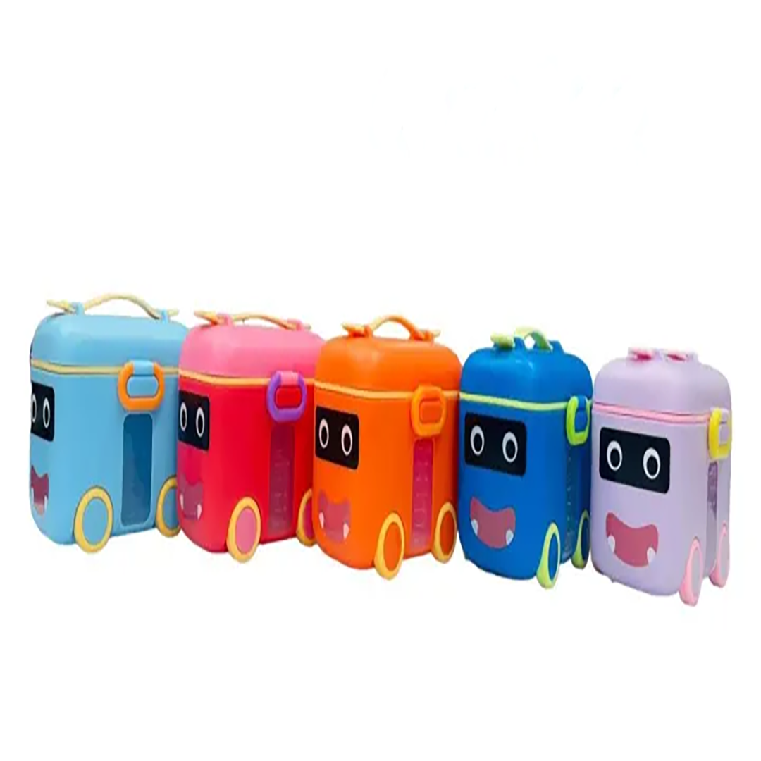 School Bus Style Baby Milk Powder Container – Multicolor