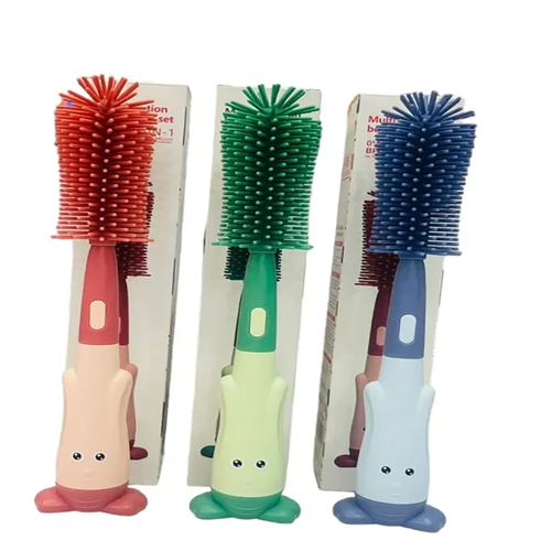 3-in-1 Baby Feeder Cleaning Brush with Nipple Cleaner
