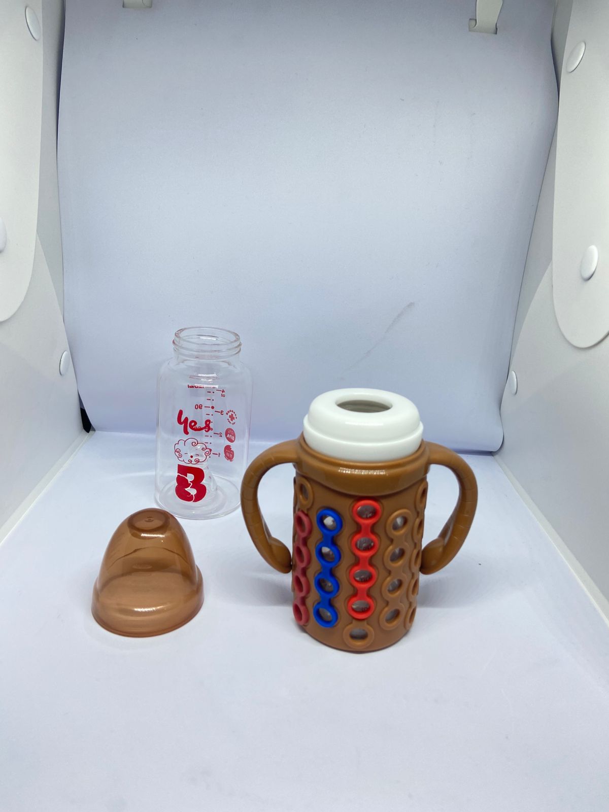 Baby Glass Feeder 120ml (4oz) – Multi-Color