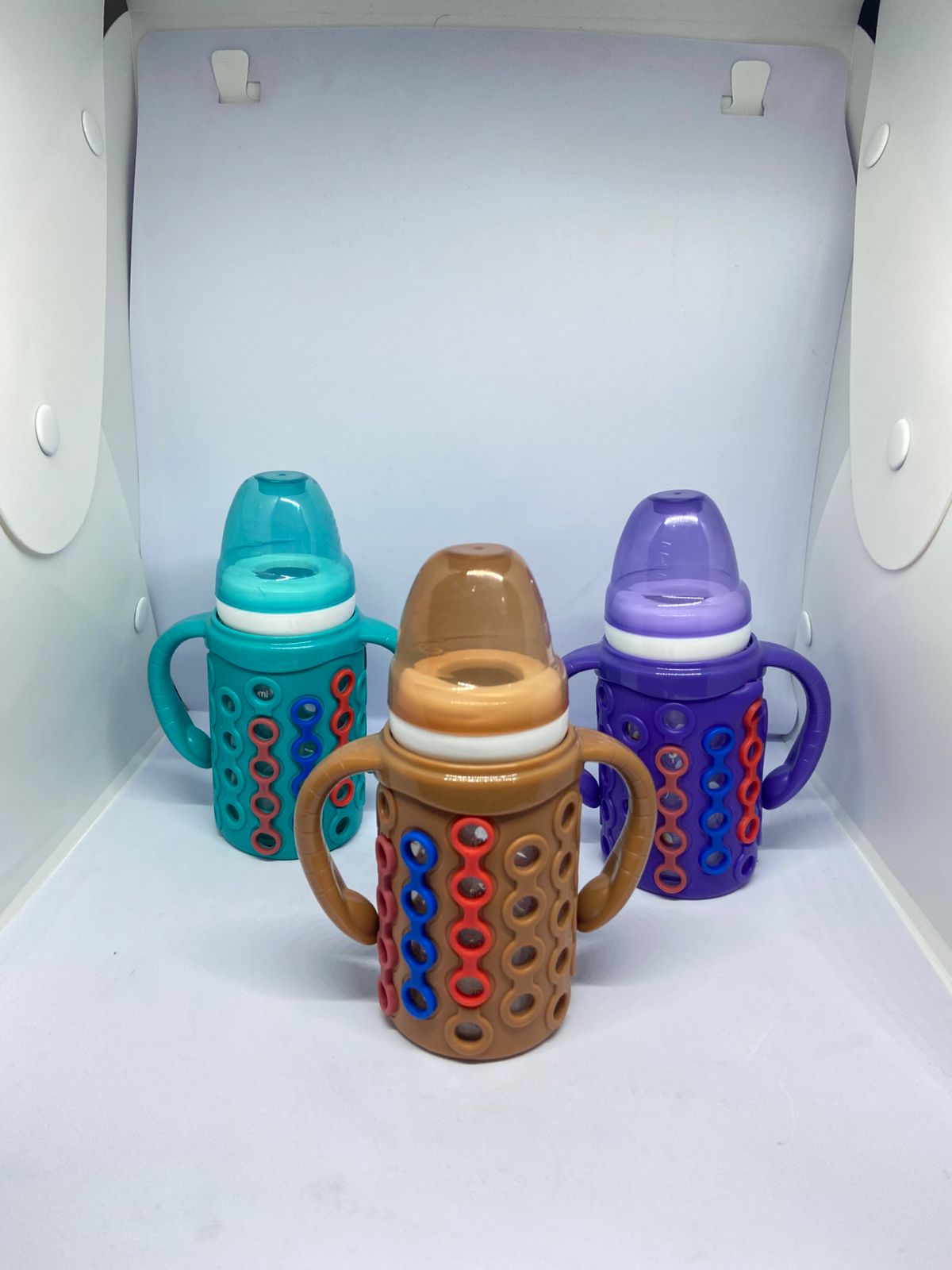 Baby Glass Feeder 120ml (4oz) – Multi-Color