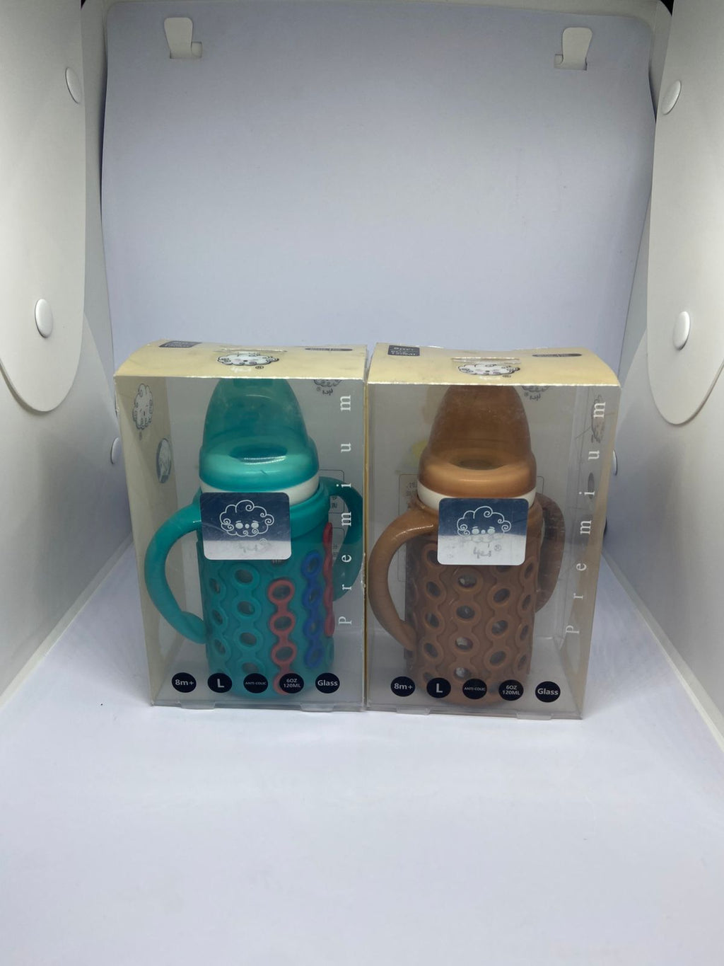 Baby Glass Feeder 120ml (4oz) – Multi-Color
