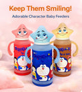 Baby Glass Feeder 180ml with Doraemon Silicone Cover